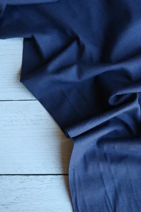 1YD 9IN REMNANT; Navy | Lisbon Brushed Melange Solid | Robert Kaufman