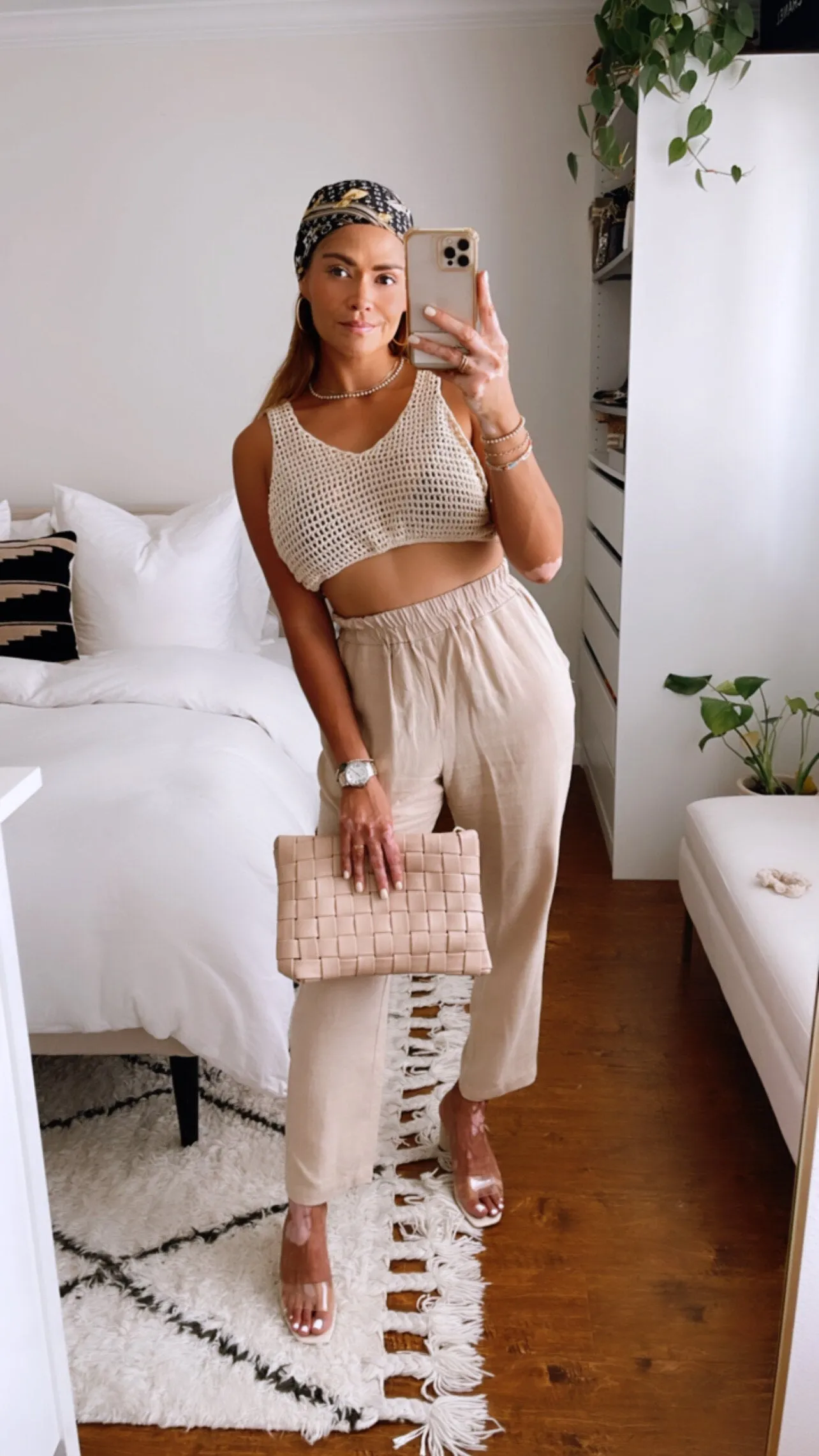 Angelina Crochet Cropped Top