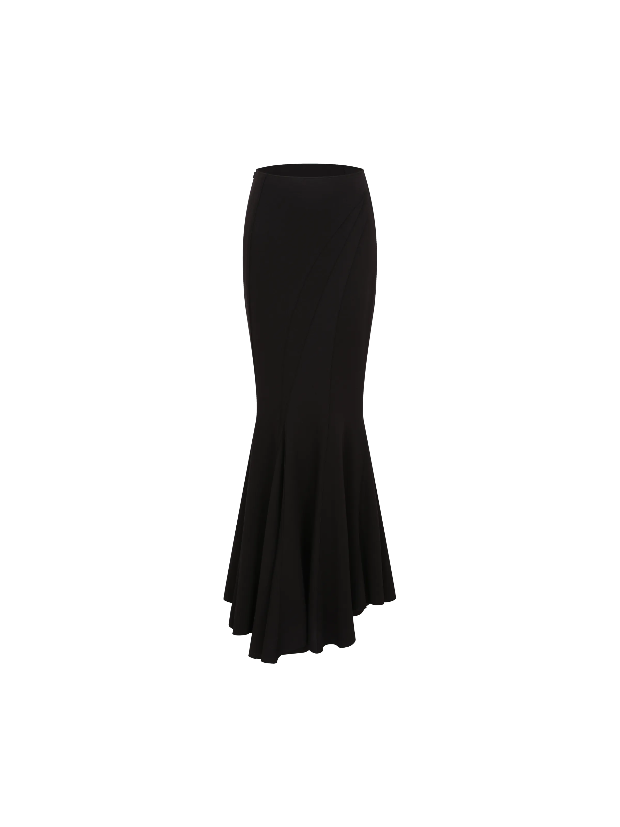 Black Slim Fishtail Skirt