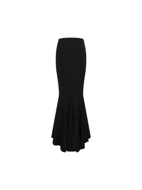 Black Slim Fishtail Skirt