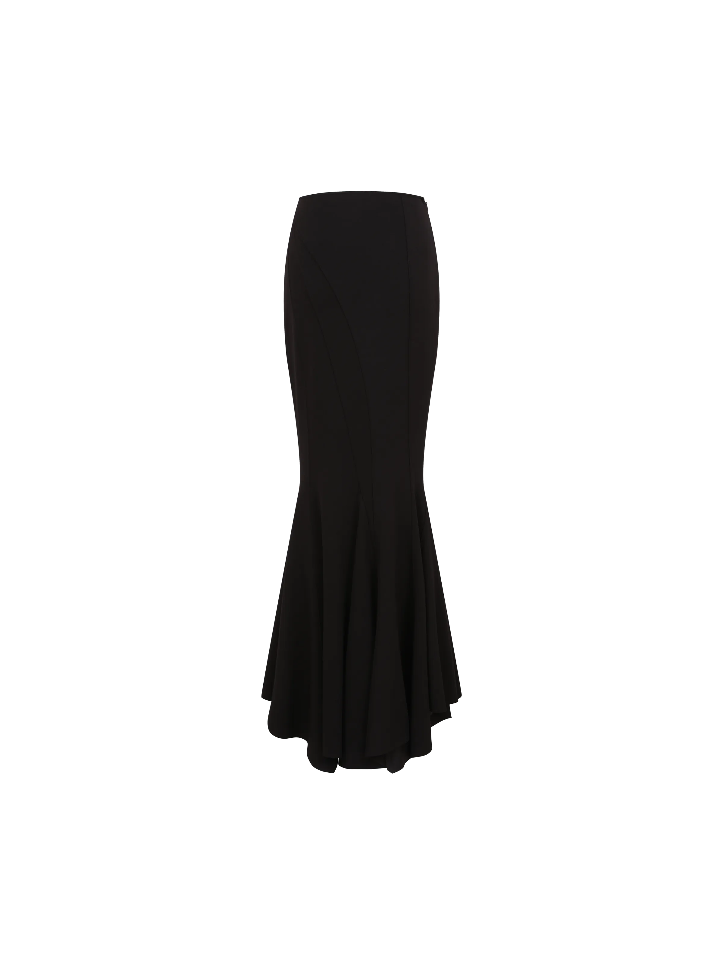 Black Slim Fishtail Skirt