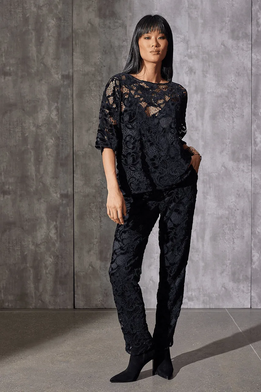 Chenille Lace Slim Pants