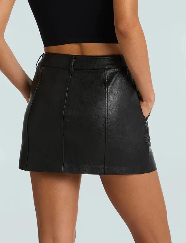 Commando Faux Leather Utility Micro Mini Skirt