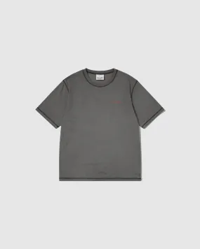 Contrast Stitch SS Tee Warm Grey