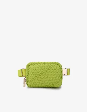 EVERLEIGH WOVEN BELT BAG CHARTREUSE