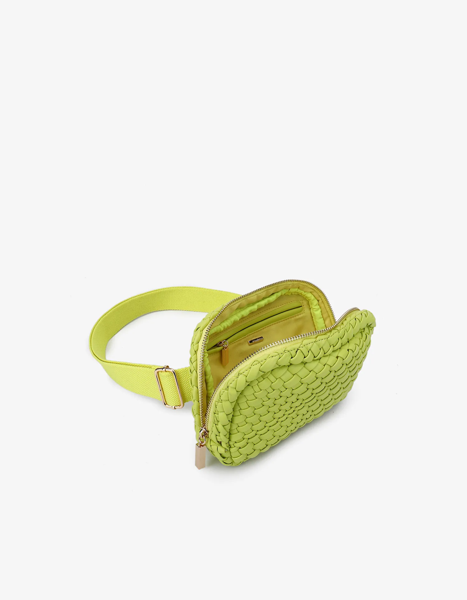 EVERLEIGH WOVEN BELT BAG CHARTREUSE