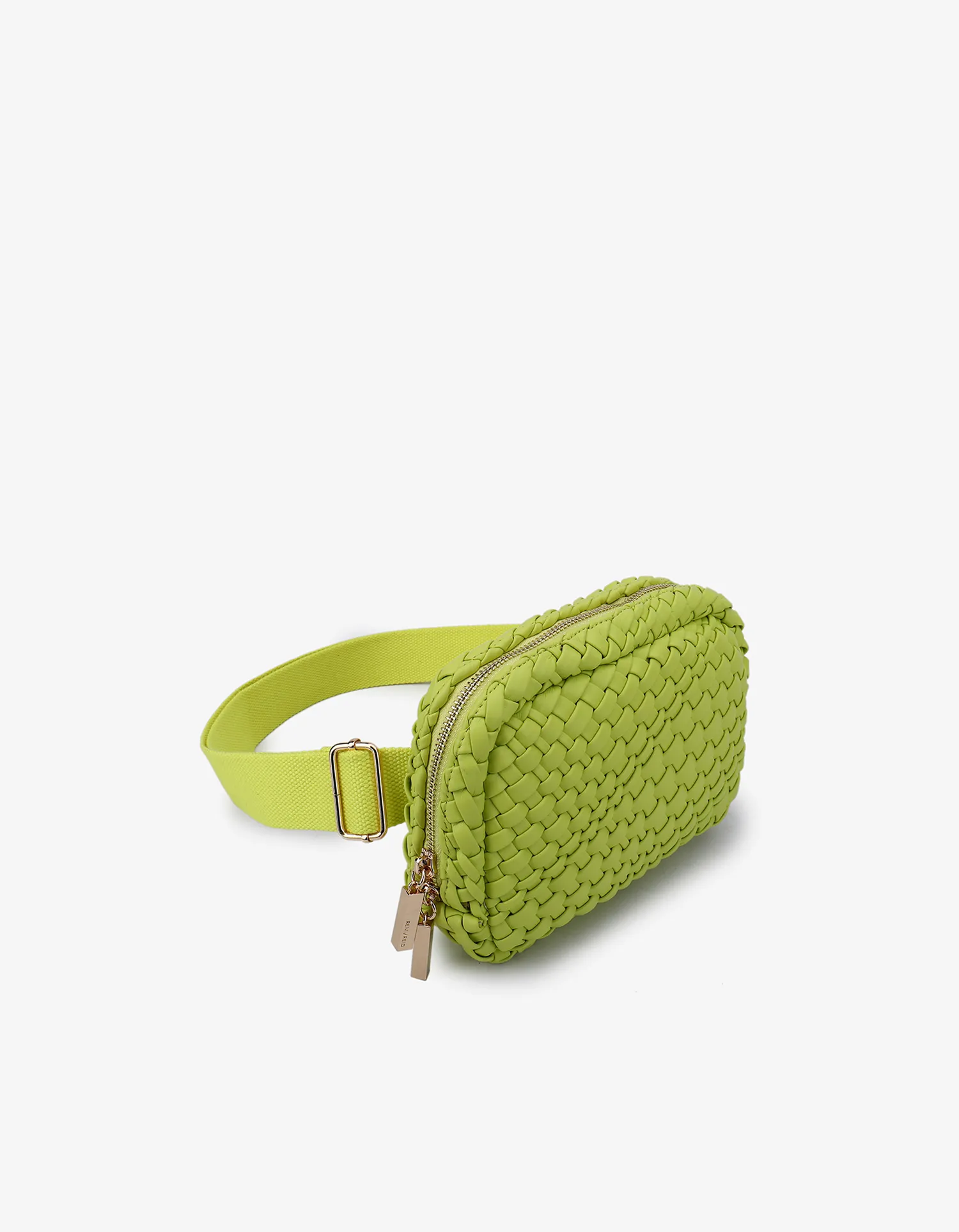 EVERLEIGH WOVEN BELT BAG CHARTREUSE
