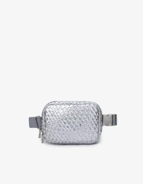 EVERLEIGH WOVEN BELT BAG SILVER
