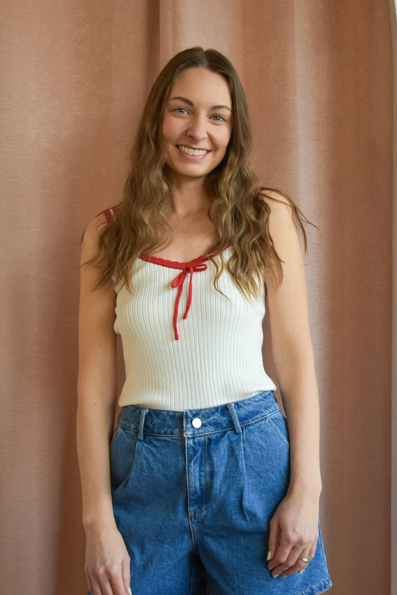 Everly Contrast Tie Tank- 2 Colors!