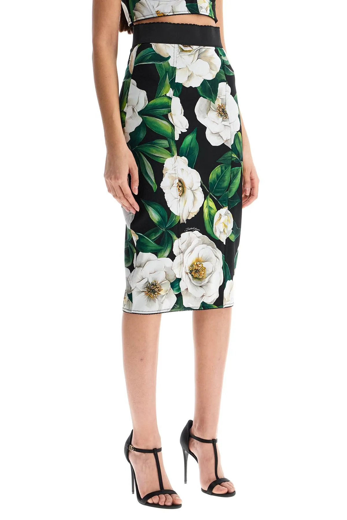 Floral Knee-Length Skirt