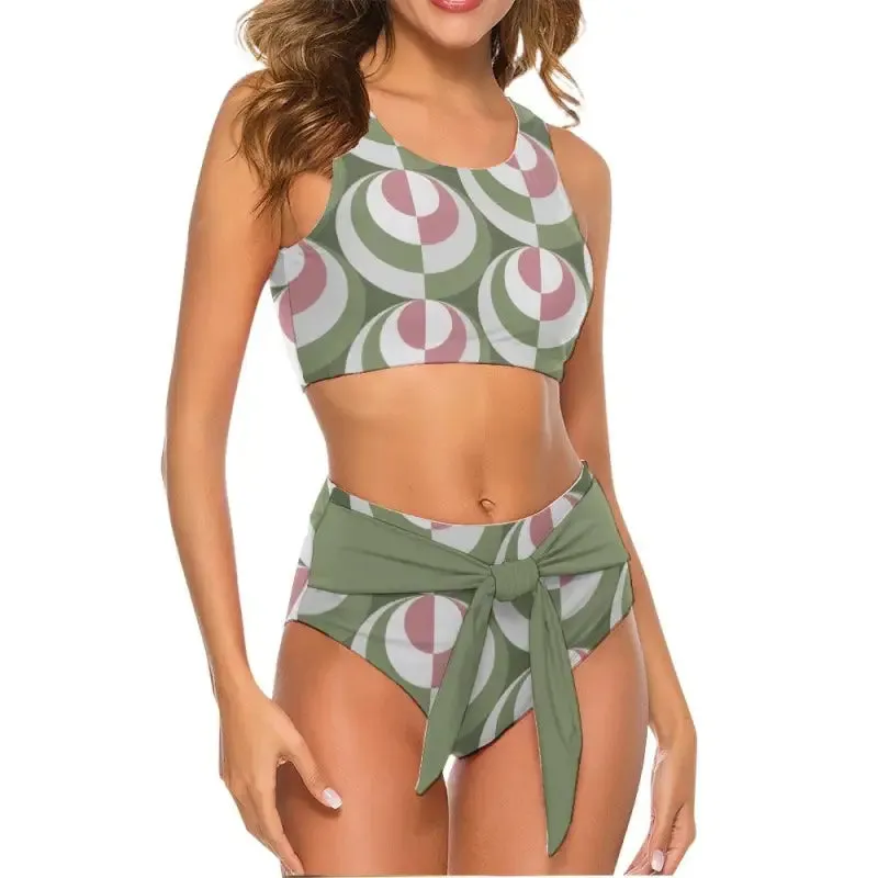 Get your Geometry On with this Stylish Ladies Geometric Print Bikini