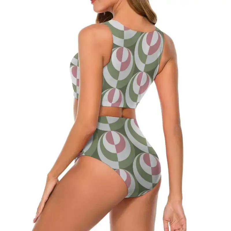 Get your Geometry On with this Stylish Ladies Geometric Print Bikini