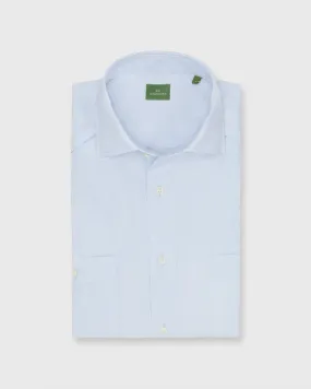 Guayabera Shirt with Hem Pockets in Sky Cotolino