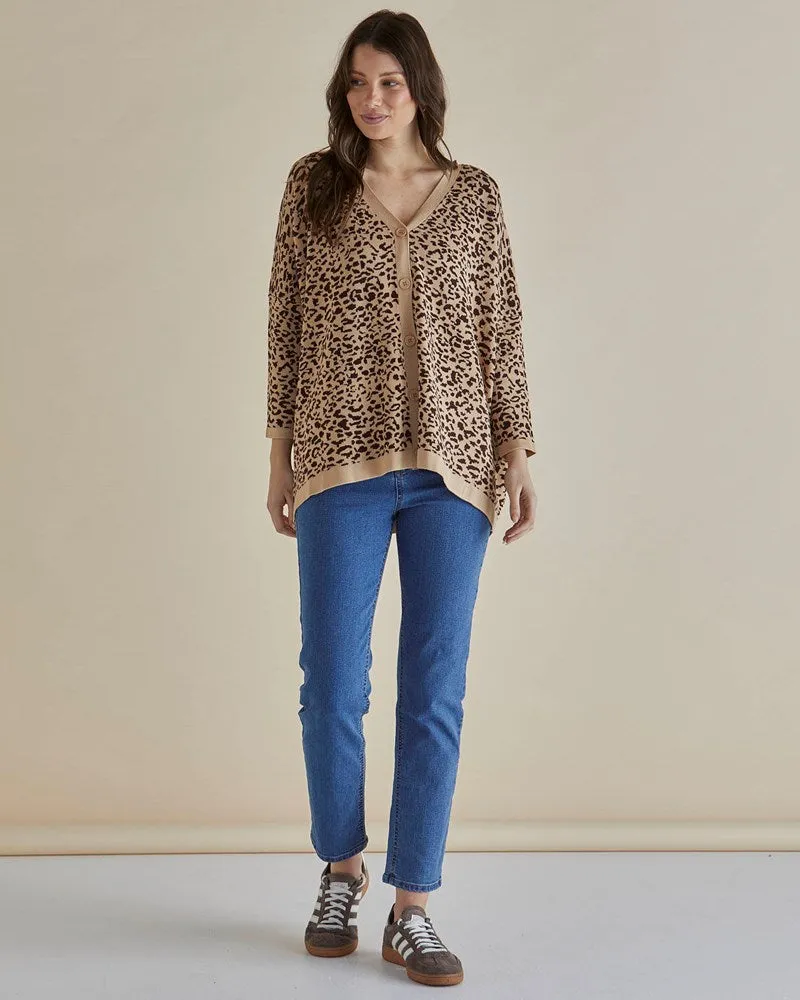 Hampton Cardigan - Animal Print