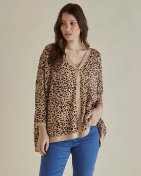 Hampton Cardigan - Animal Print