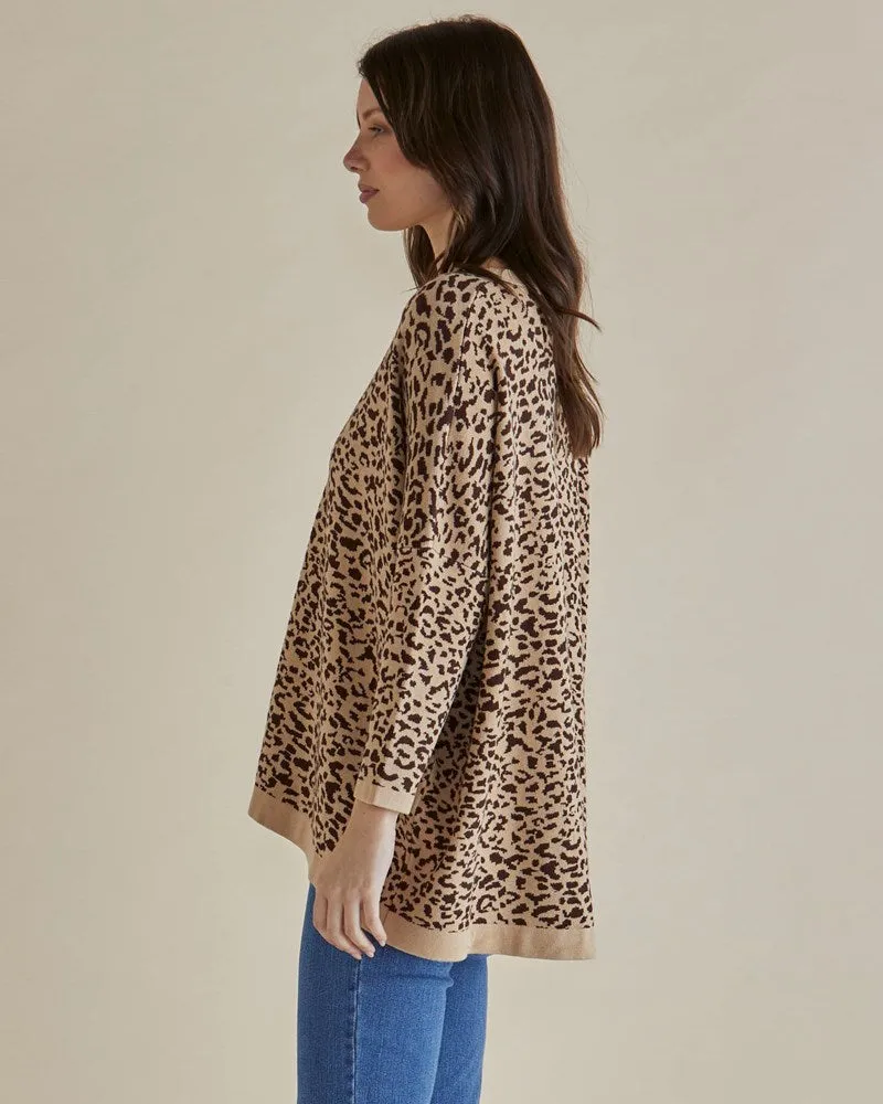 Hampton Cardigan - Animal Print