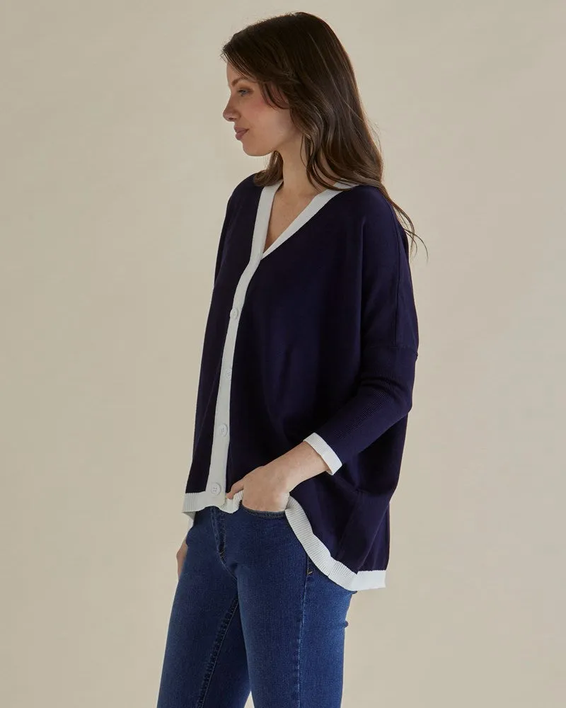Hampton Cardigan - Navy