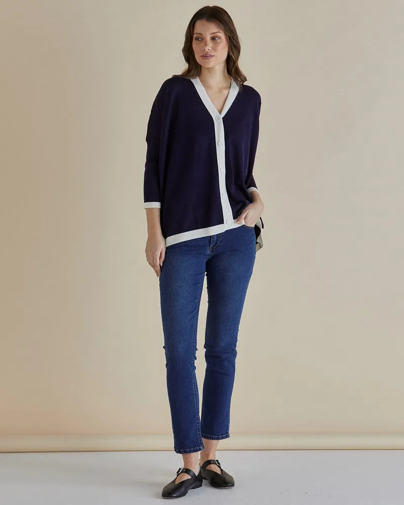 Hampton Cardigan - Navy