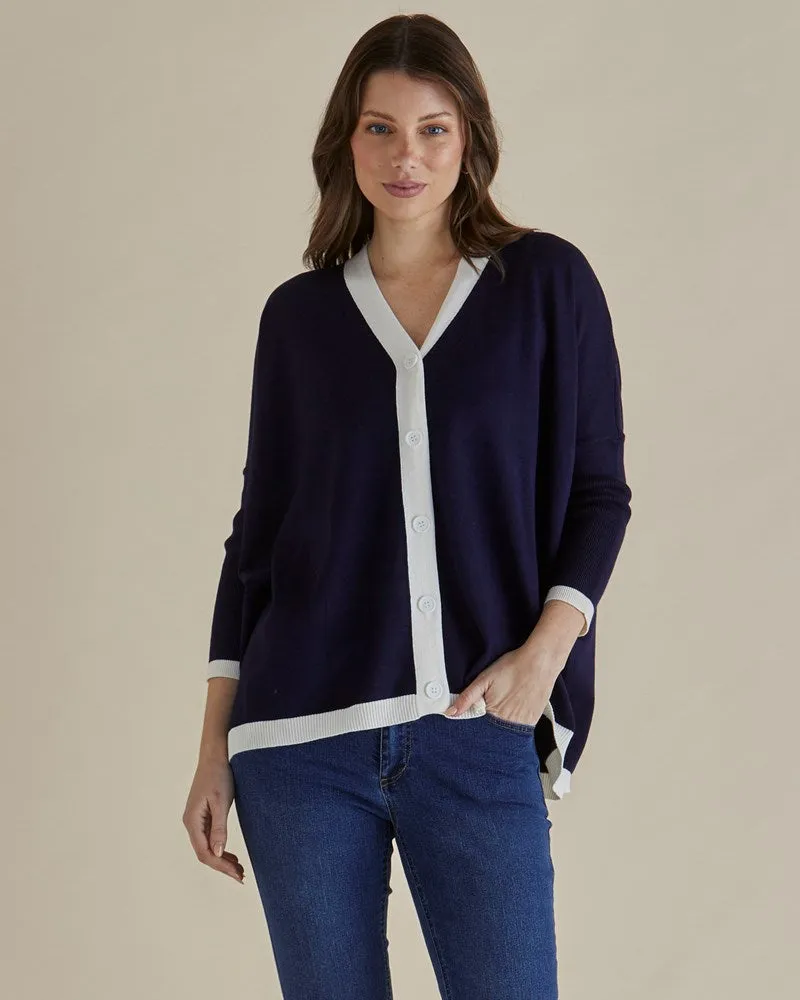 Hampton Cardigan - Navy