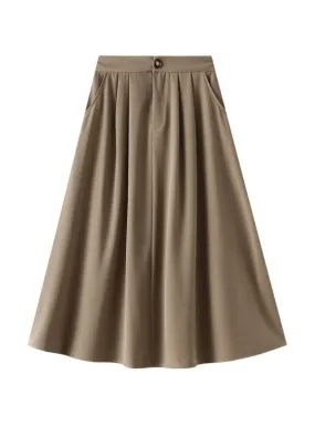 High Waist Slim Big Swing Skirt