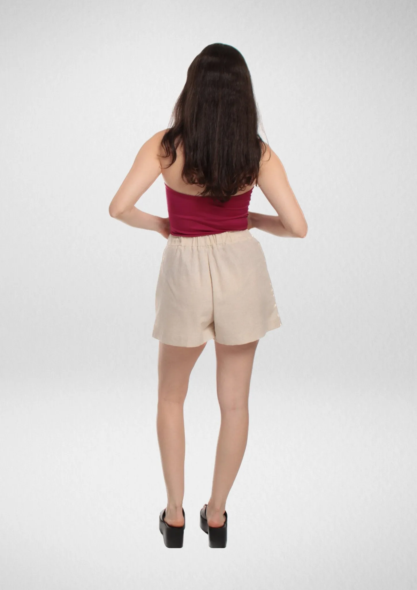 High Waisted Summer Shorts Sewing Pattern [Bella]
