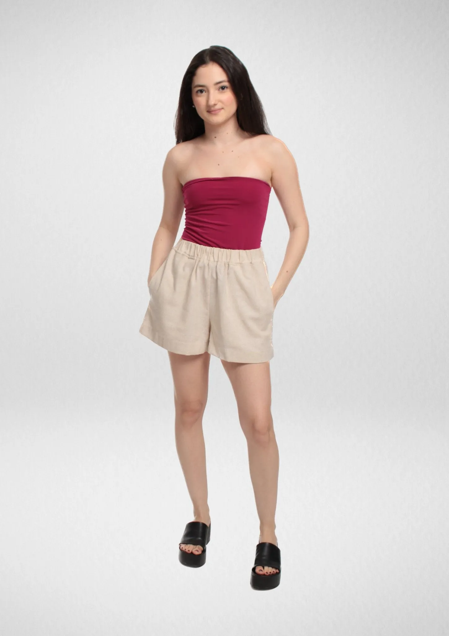 High Waisted Summer Shorts Sewing Pattern [Bella]