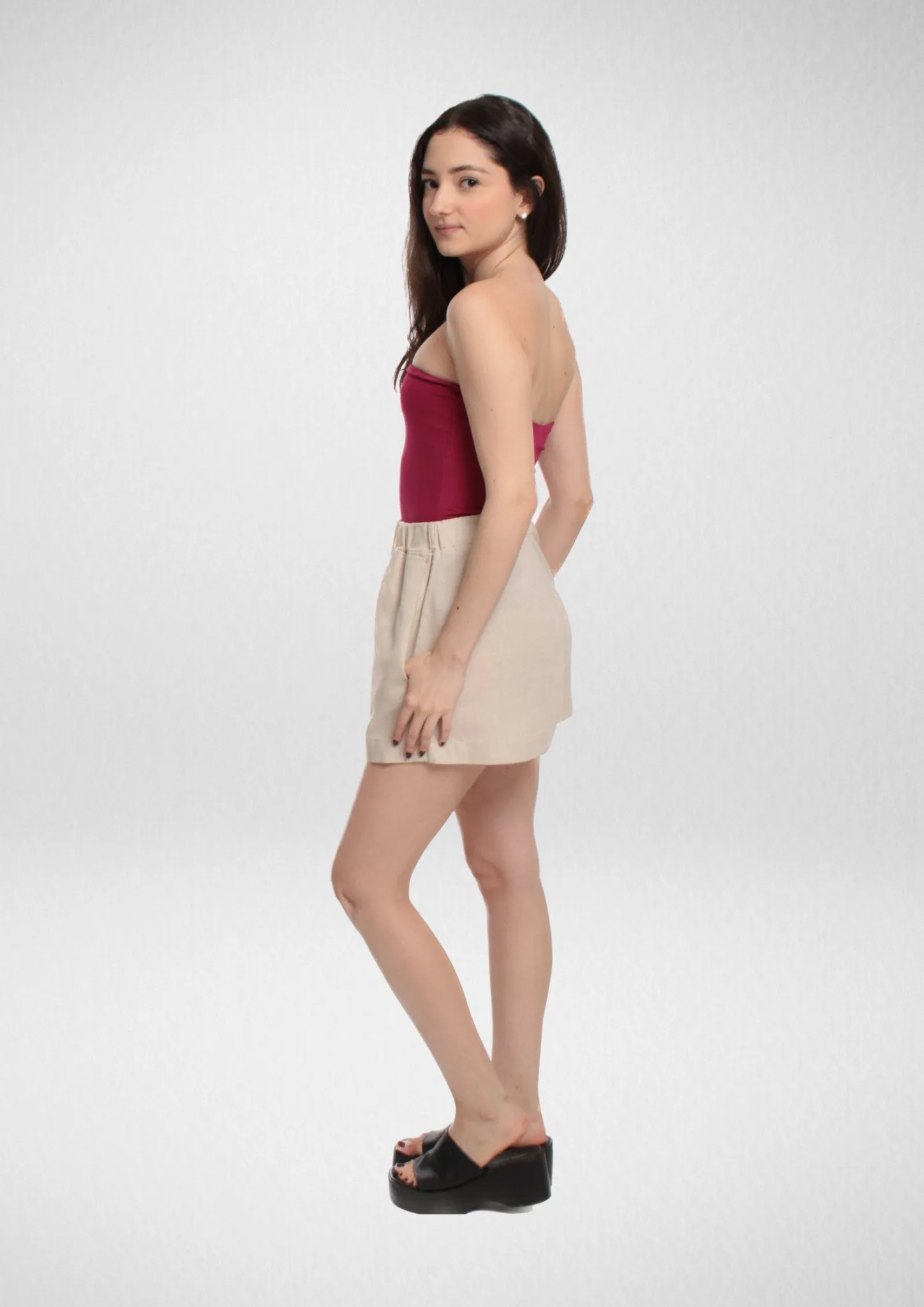 High Waisted Summer Shorts Sewing Pattern [Bella]