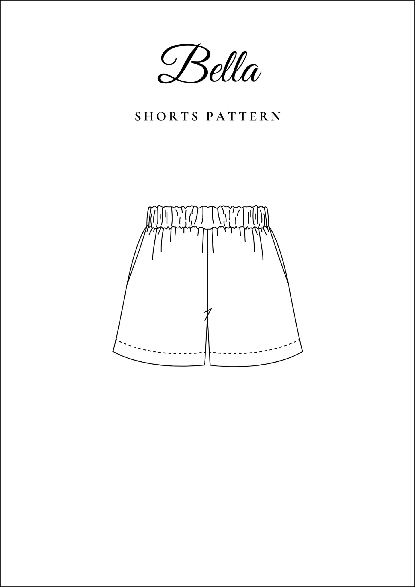 High Waisted Summer Shorts Sewing Pattern [Bella]