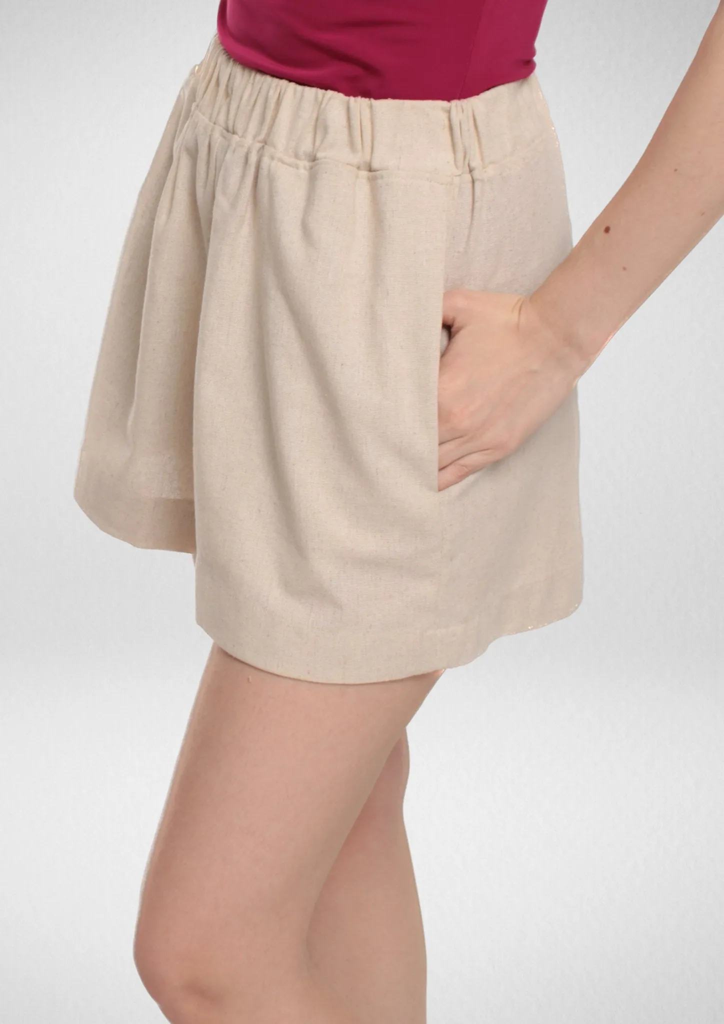 High Waisted Summer Shorts Sewing Pattern [Bella]