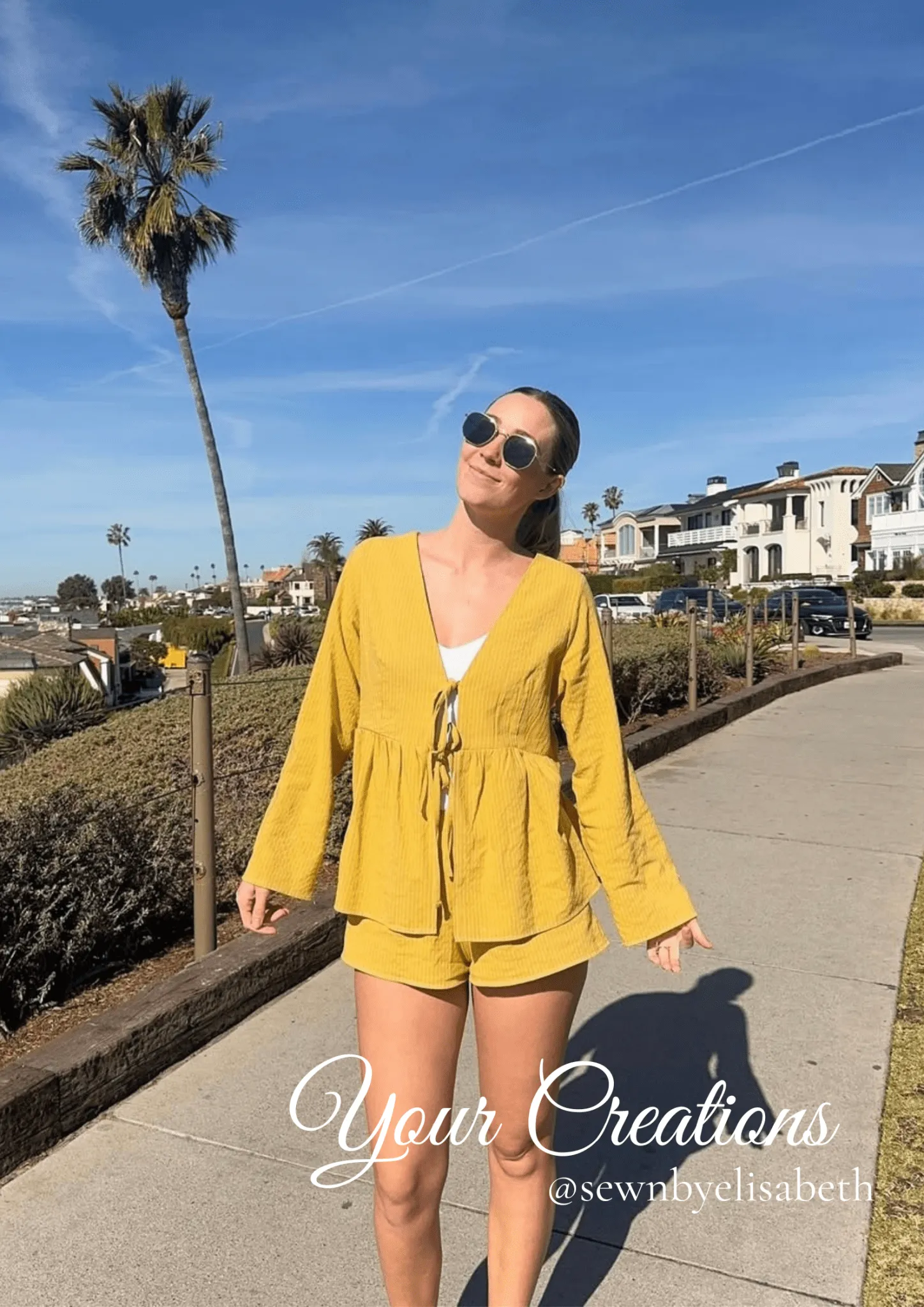 High Waisted Summer Shorts Sewing Pattern [Bella]