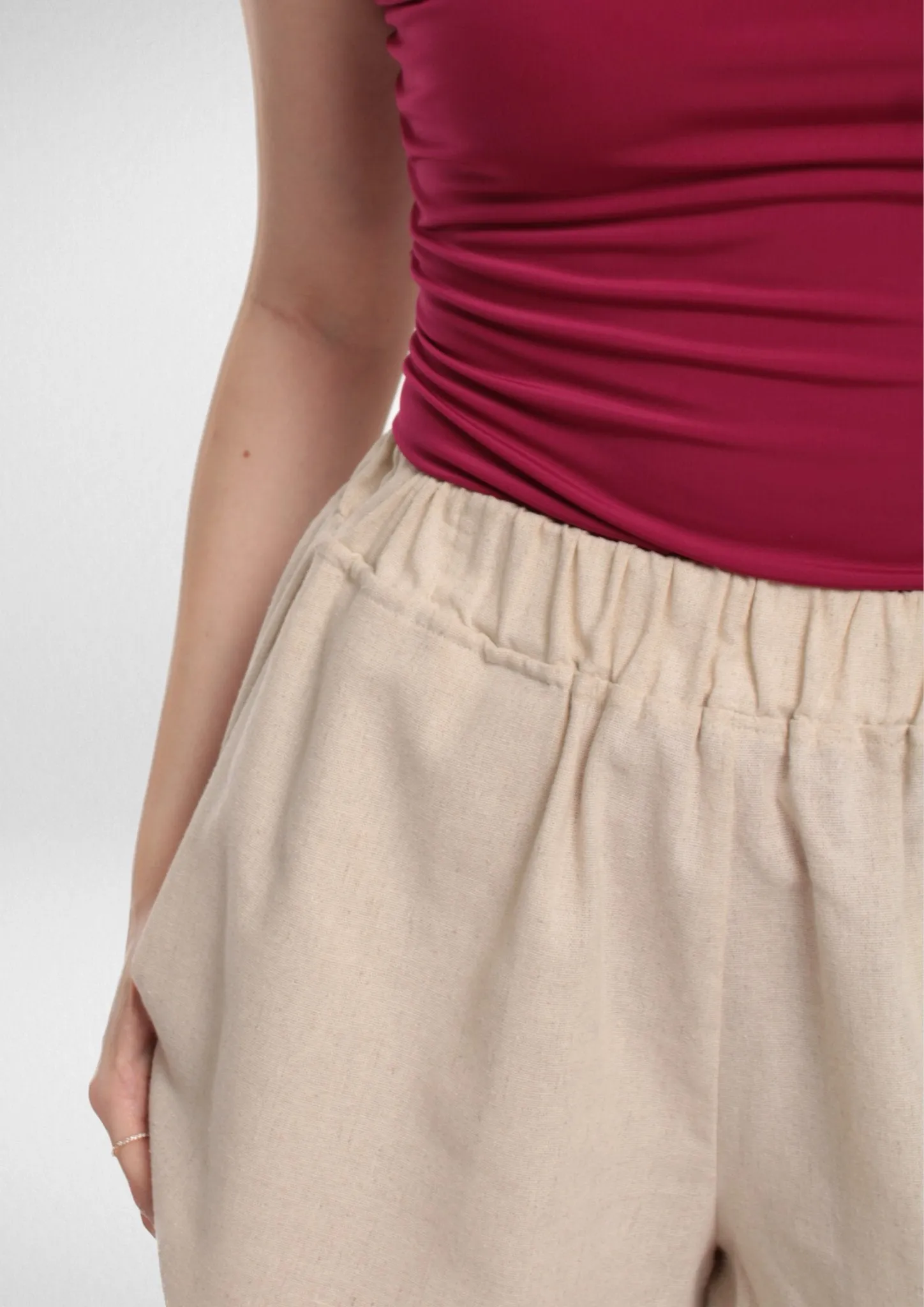High Waisted Summer Shorts Sewing Pattern [Bella]