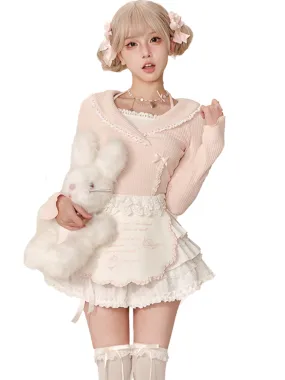 Jacket High-waist Satin Faux Top Two-piece Pink Skirt