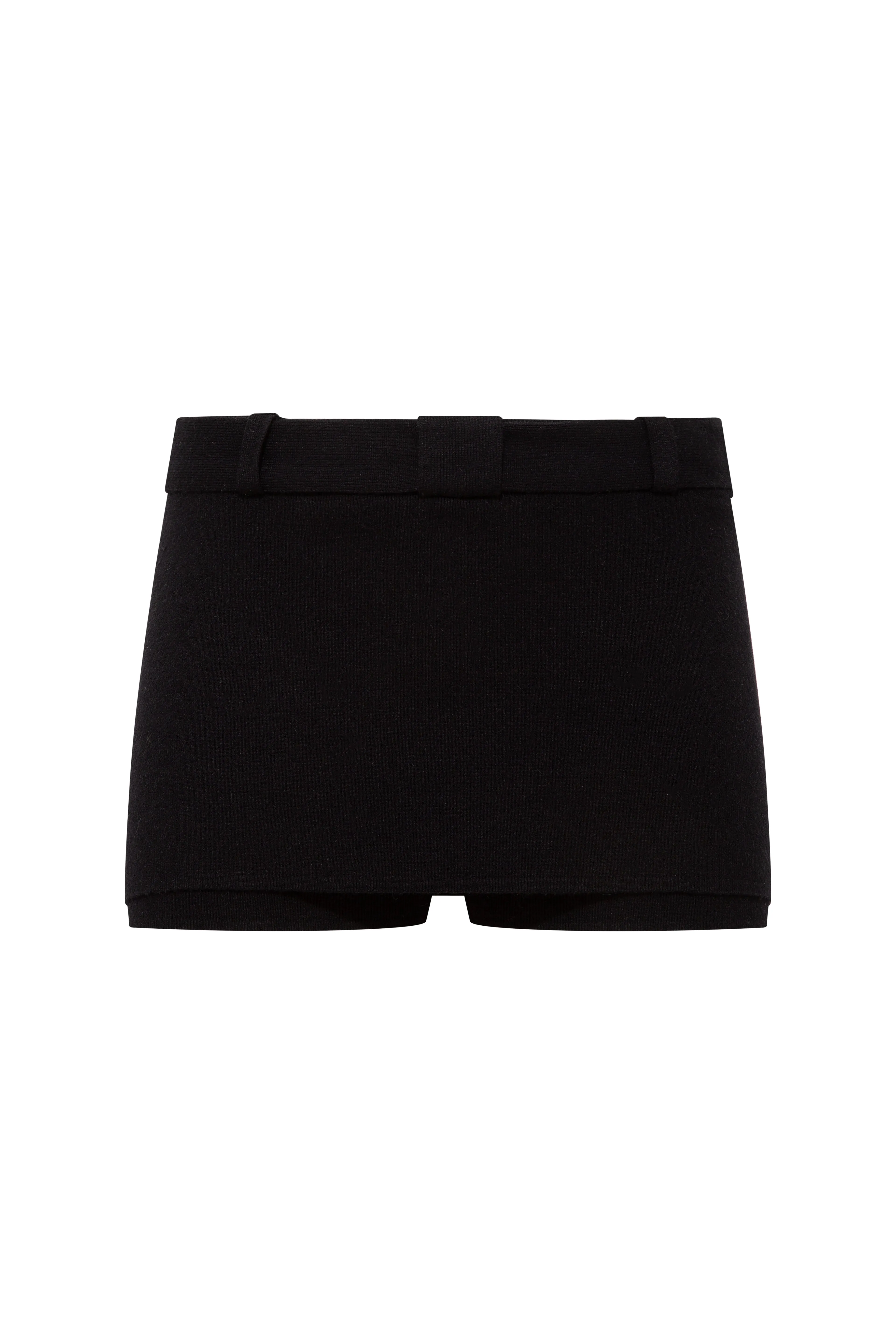 JASMY - Mini knit skort with belt detail