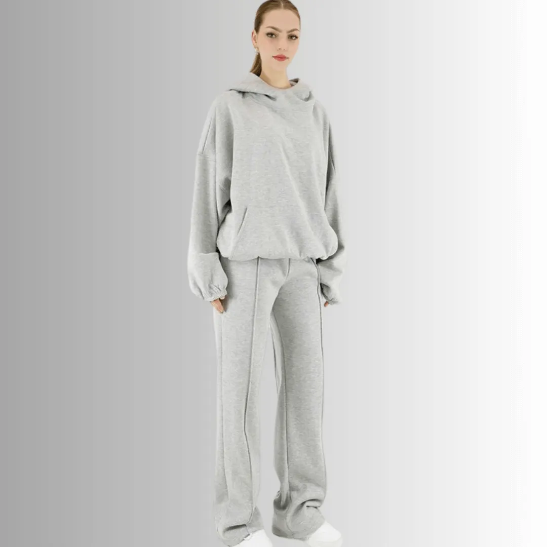 Juliana Puffy High Neck Fleece Hoodie