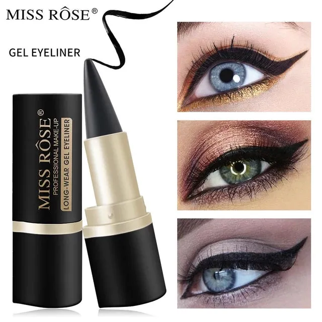 Long Lasting Eyes Liner Gel Make Up Pencil Waterproof Black Eyeliner Natural MISS ROSE Make Up Eyes Tattoo Eyeliner