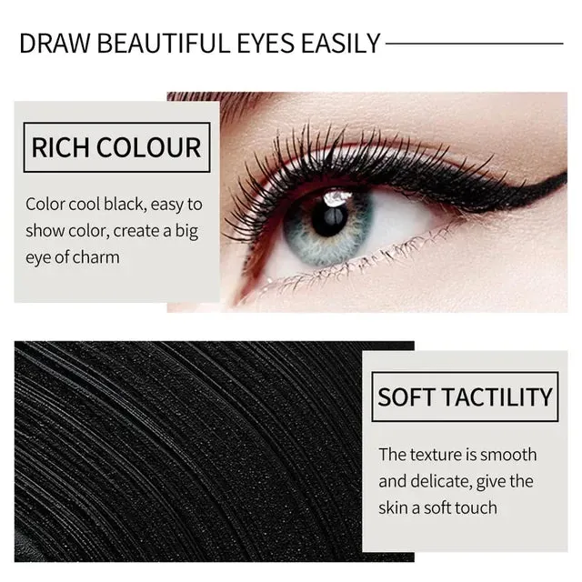 Long Lasting Eyes Liner Gel Make Up Pencil Waterproof Black Eyeliner Natural MISS ROSE Make Up Eyes Tattoo Eyeliner