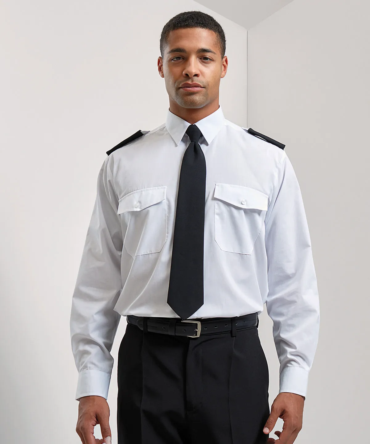 Long sleeve pilot shirt | Light Blue