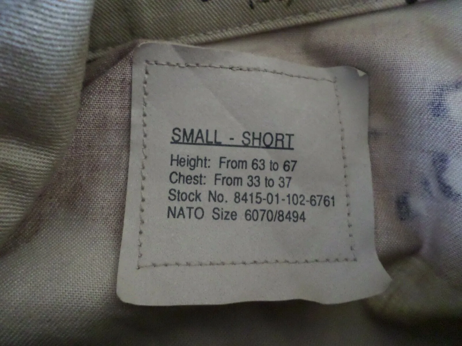 MILITARY ISSUE BDU FATIGUE TACTICAL 4 POCKET SHIRTS DESERT CAMOUFLAGE USA MADE