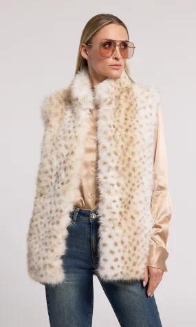Mimi Leopard Faux Fur Vest