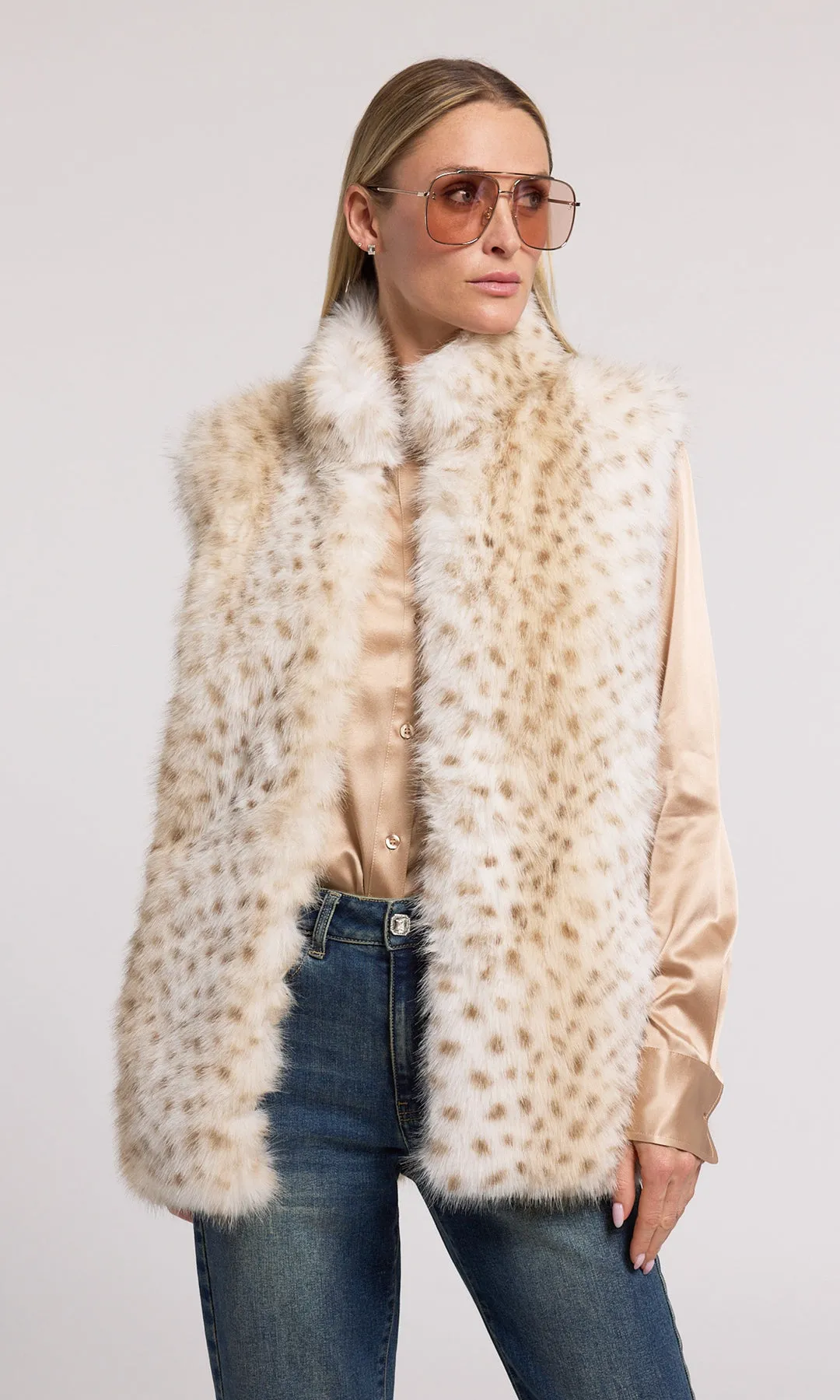 Mimi Leopard Faux Fur Vest