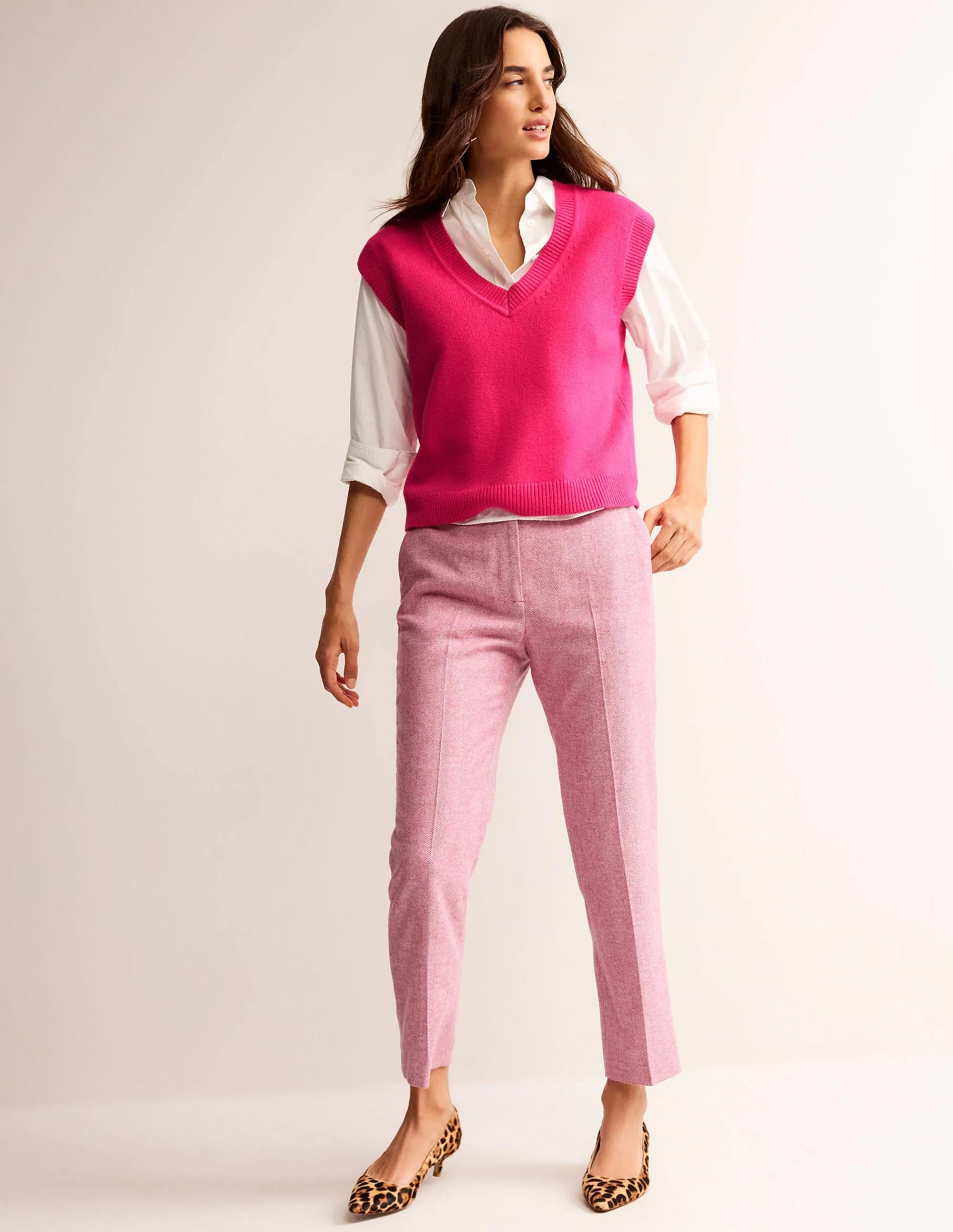 Olivia Merino Tank-Vibrant Pink