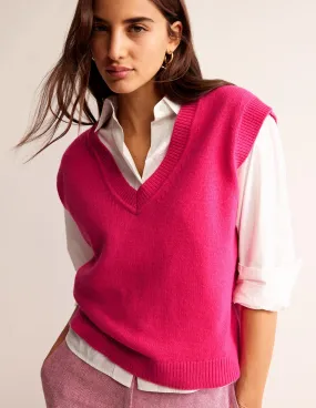 Olivia Merino Tank-Vibrant Pink