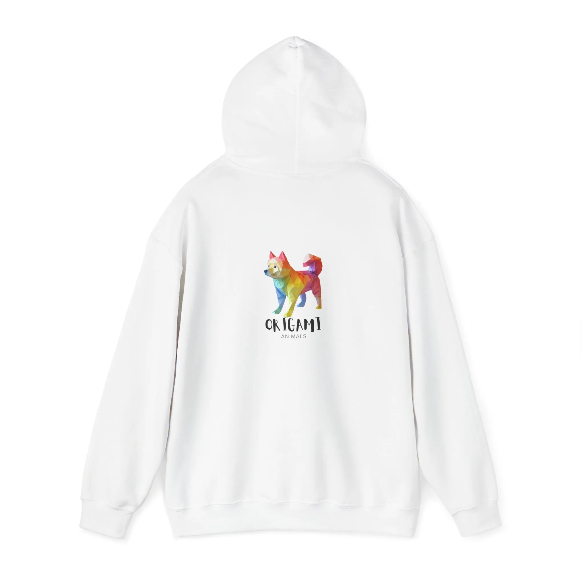 Origami animals Hoodie, Multicolored Dog Sweatshirt, Paper Folded Puppy Jumper,