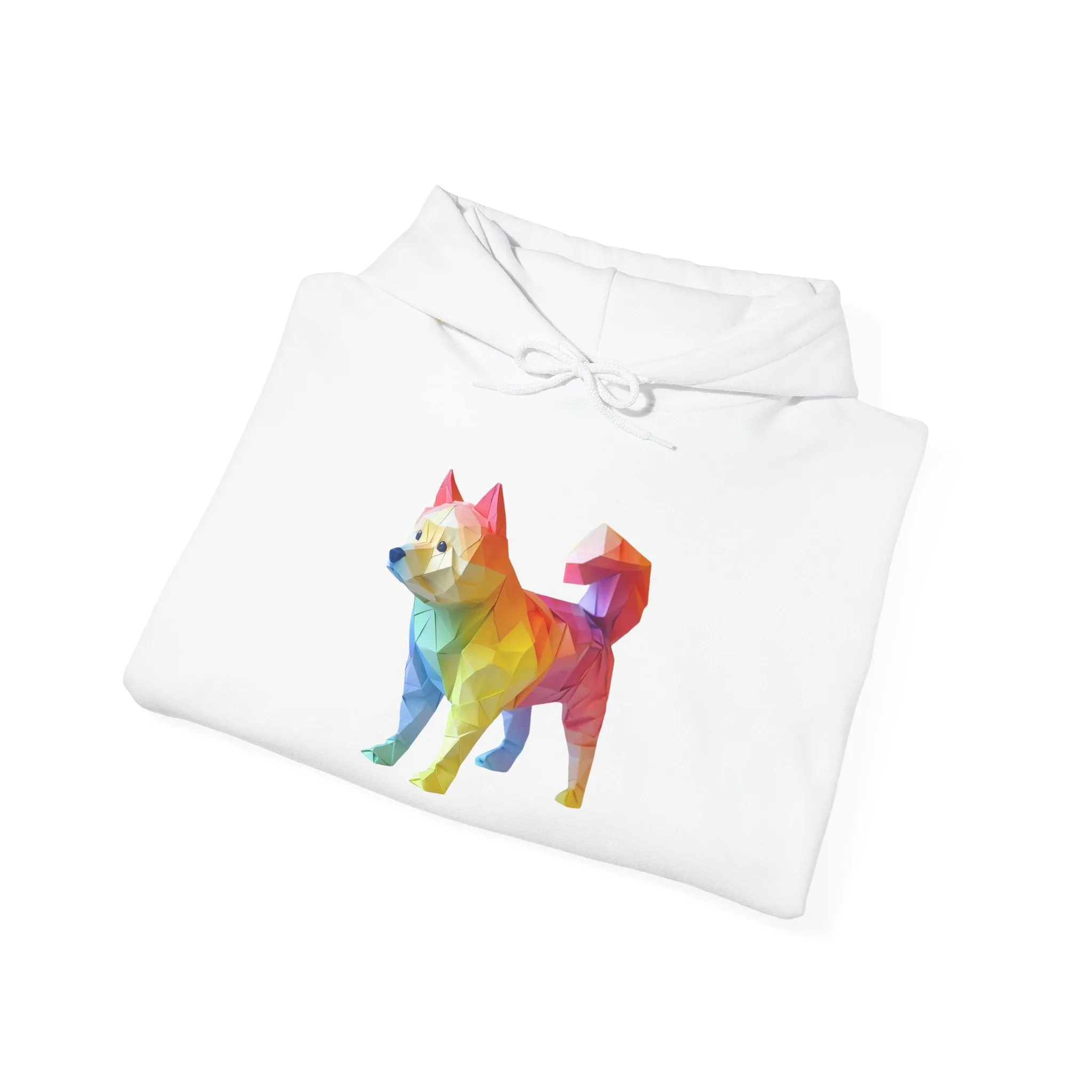 Origami animals Hoodie, Multicolored Dog Sweatshirt, Paper Folded Puppy Jumper,