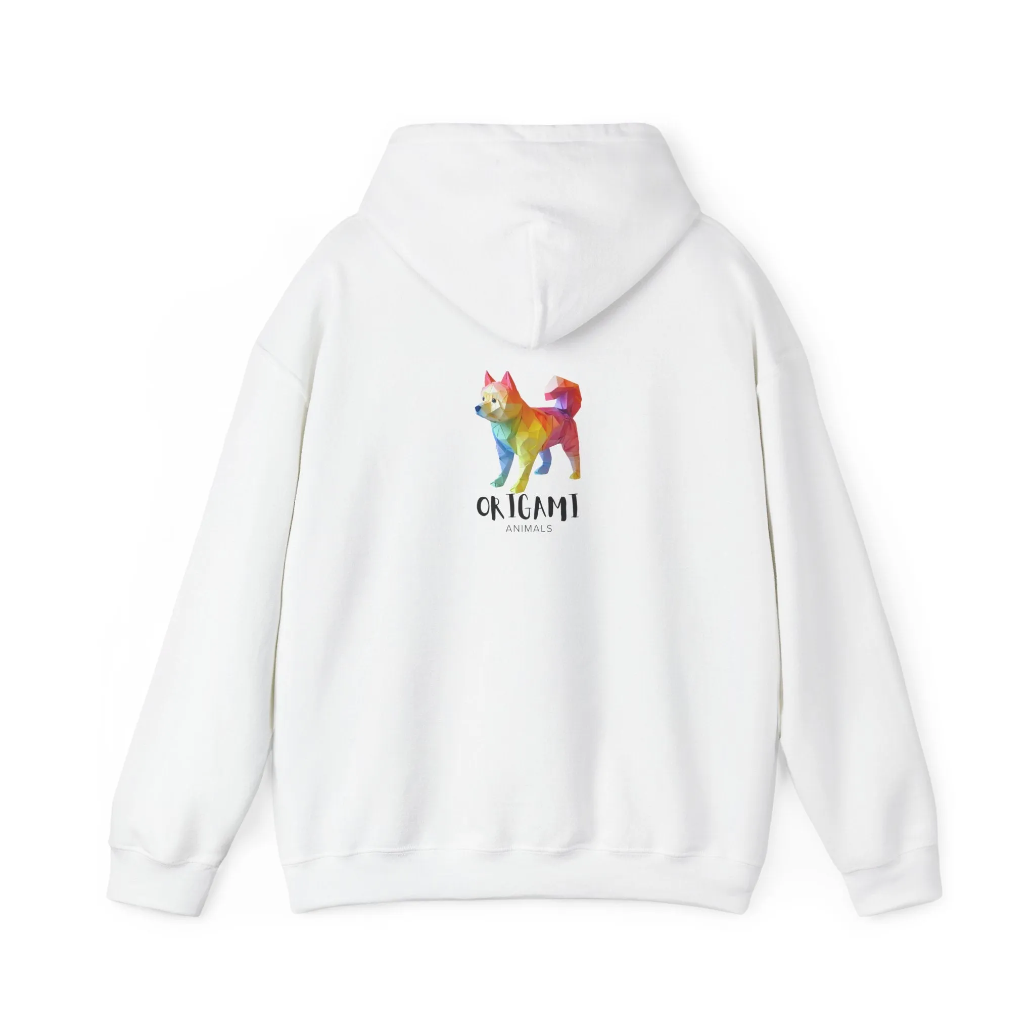 Origami animals Hoodie, Multicolored Dog Sweatshirt, Paper Folded Puppy Jumper,