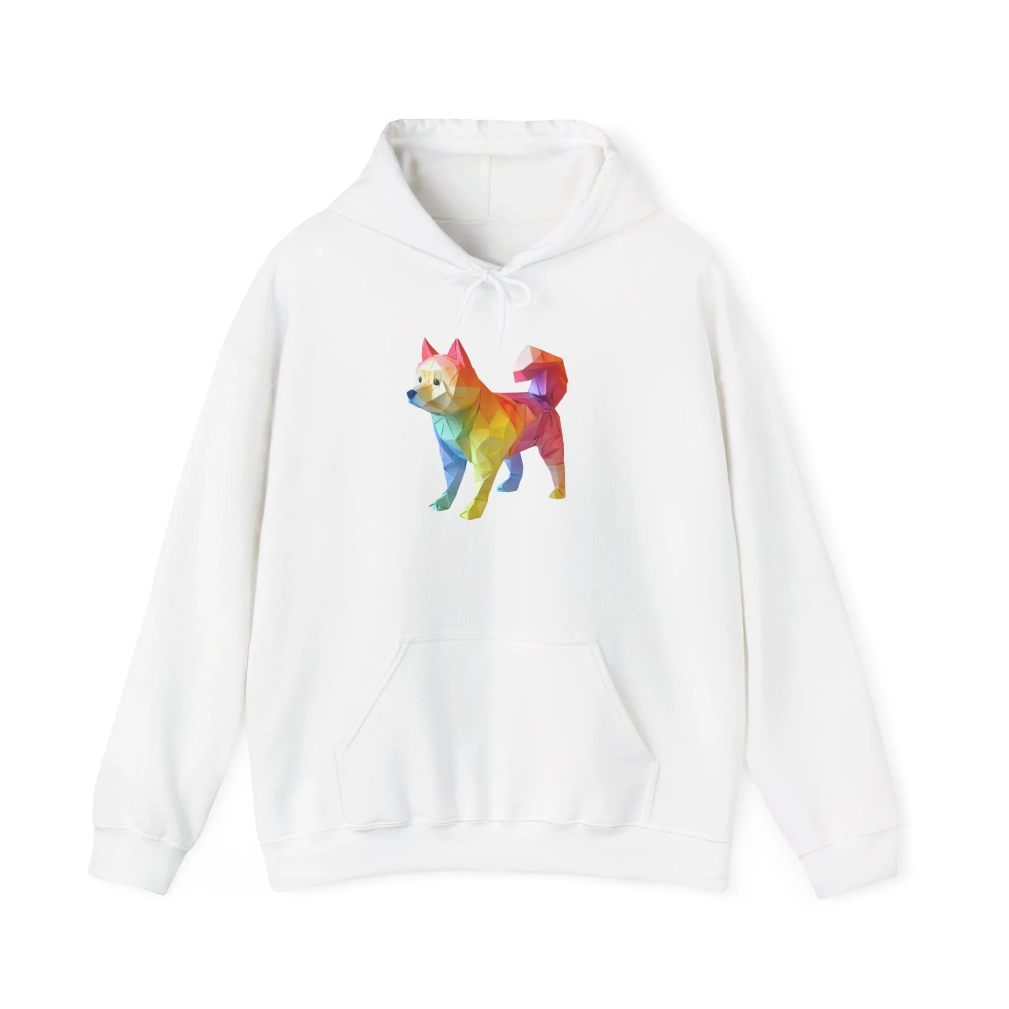 Origami animals Hoodie, Multicolored Dog Sweatshirt, Paper Folded Puppy Jumper,
