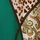 Paisley Button Front Long Sleeve Collar Long Plus Size Blouse