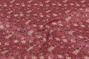 Pink Printed Cotton Fabric