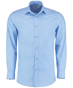 Poplin shirt long-sleeved (tailored fit) | Light Blue