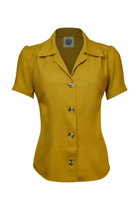 Pretty 40s Blouse - Mustard